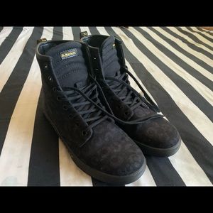 Doc Martens Canvas Cheetah Print - Black, Size 7